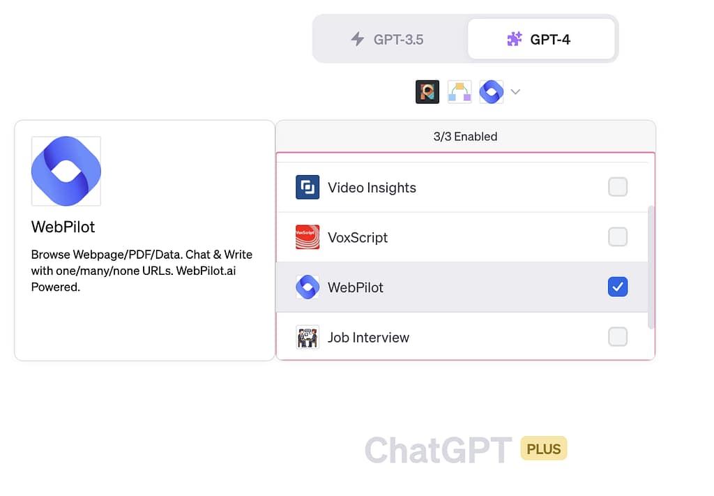 Leveraging ChatGPT-4's Beta Features & Plugins for Remote Work 4 Screenshot 2023 07 20 at 15.22.46